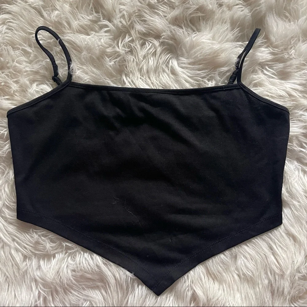 SHEIN Plus Asymmetrical Hem Solid Cami Triangle Tank Top 1X - Picture 4 of 7